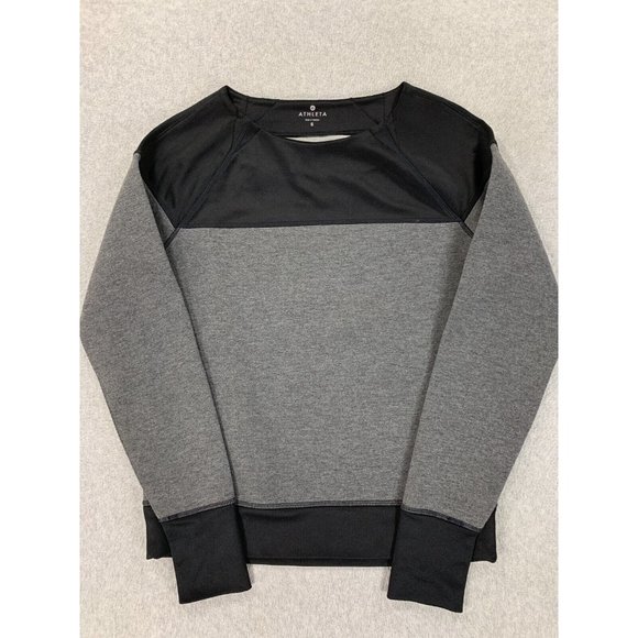 Athleta Polyetser Long Sleeve Running Training Sweatshirt (Women's‎ Small) Gray - Picture 1 of 12